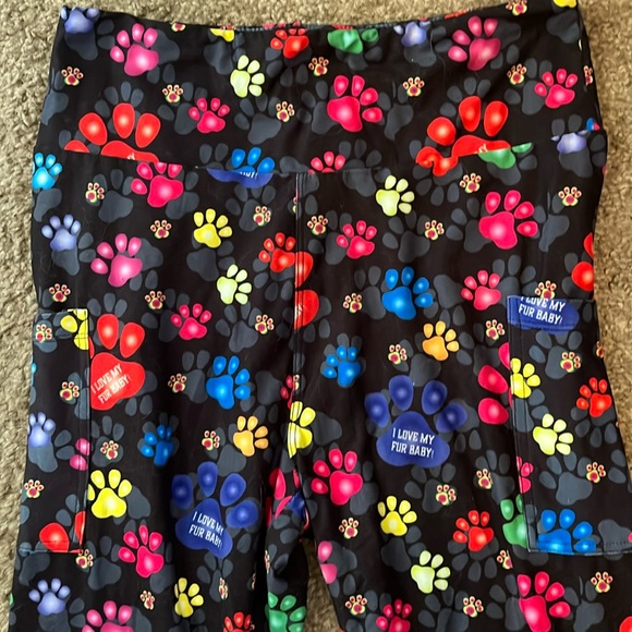 Mode Motif Fur Baby Leggings Size Medium - Picture 3 of 10